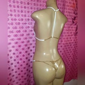 White LOVE Chain Bikini